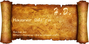 Hausner Dóra névjegykártya